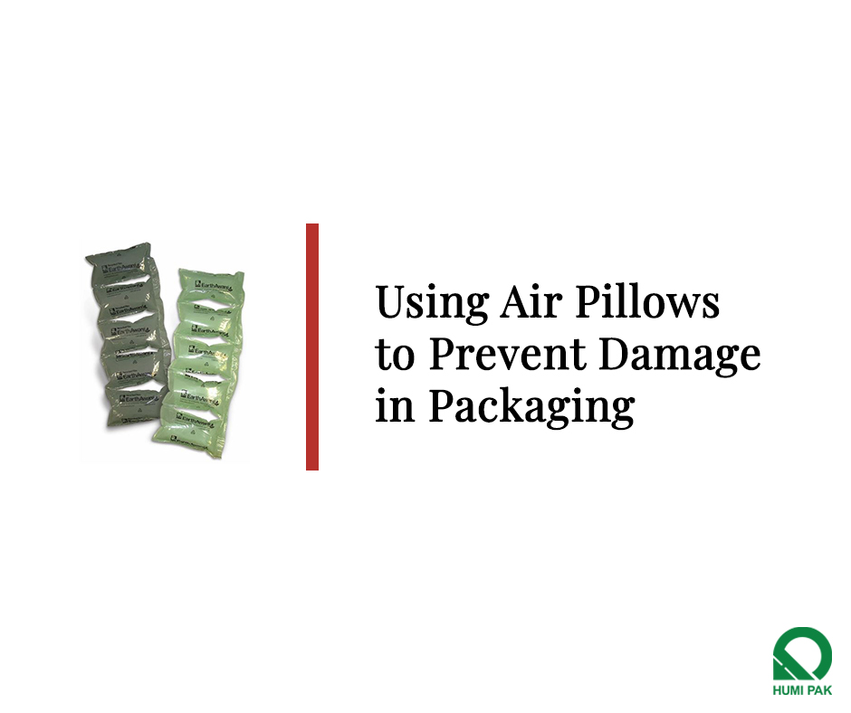Two Green Colour nflatable Air Pillows With EZ-Tear Perforations