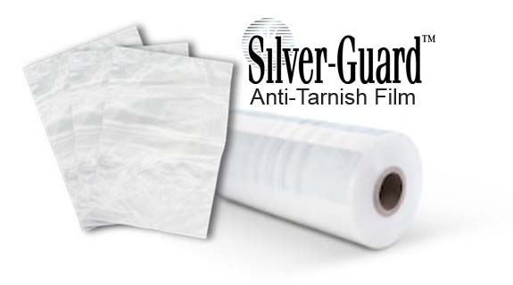 A white colour roll of VCI Film Silver-Guard and two bags made out of it